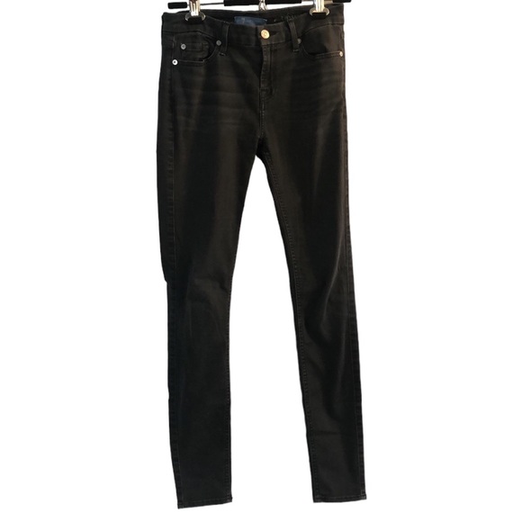 7 For All Mankind Denim - 7 for All Mankind B(air) High Waisted Skinny Jeans. Dark Grey. Size 26